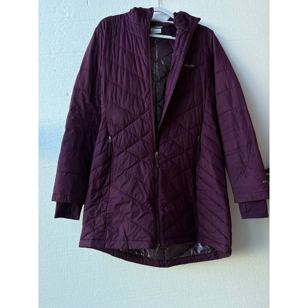 Columbia Heavenly Long Hooded Jacket Omni-Heat Quilted Water Resistant Parka